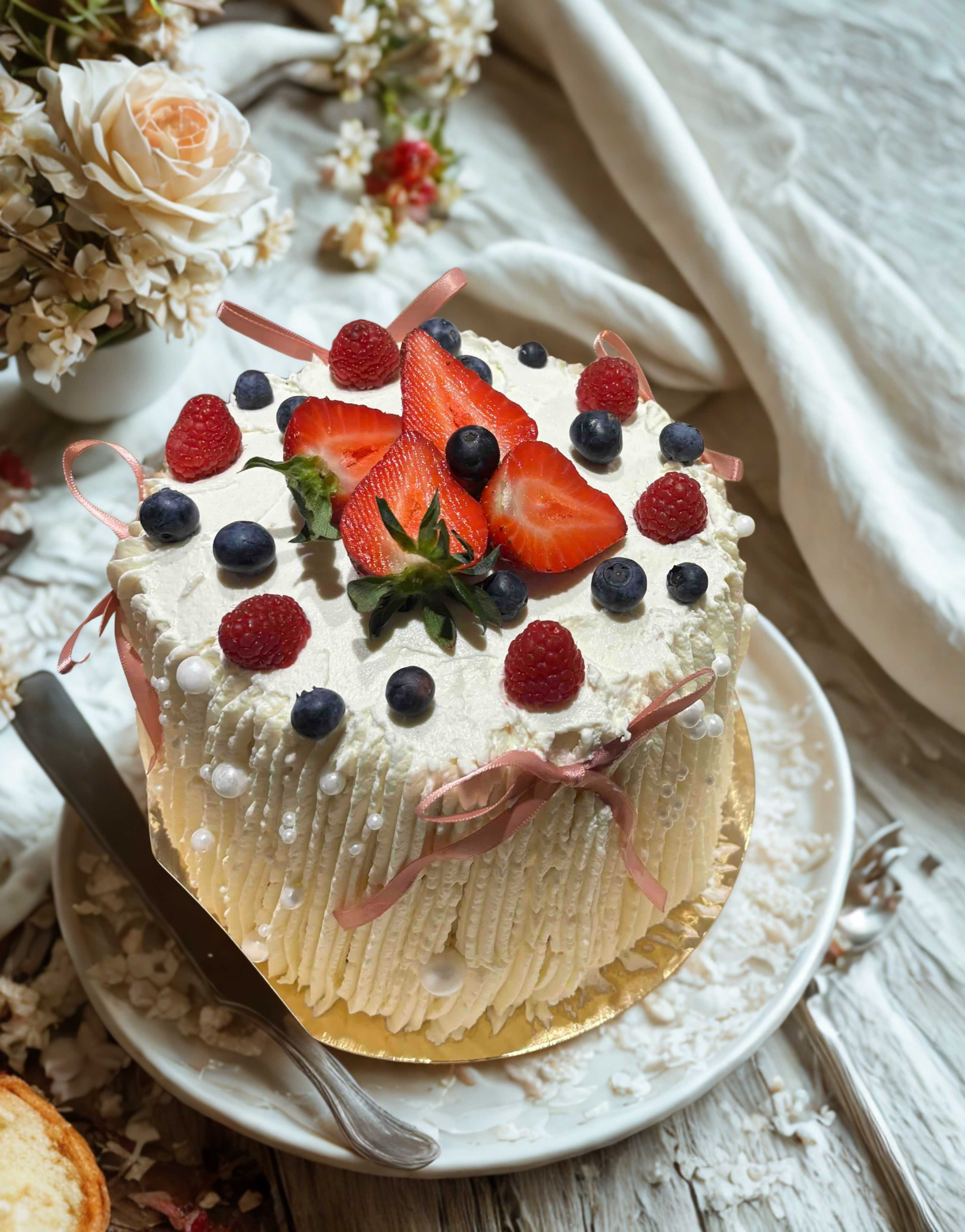 Layer Cake vanille & fruits de saison