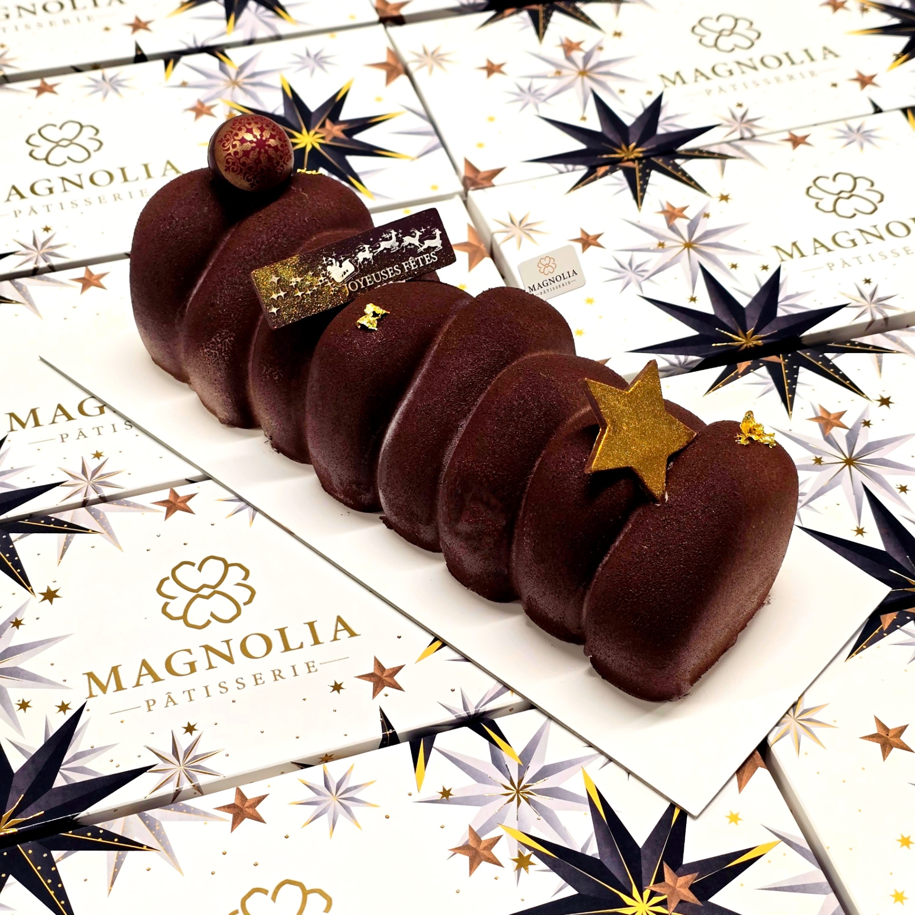 Bûche Marrons Cassis pour 8 à 10 personnes